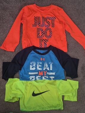 Nike Neon Green Long Sleeve Shirt with Black Swoosh